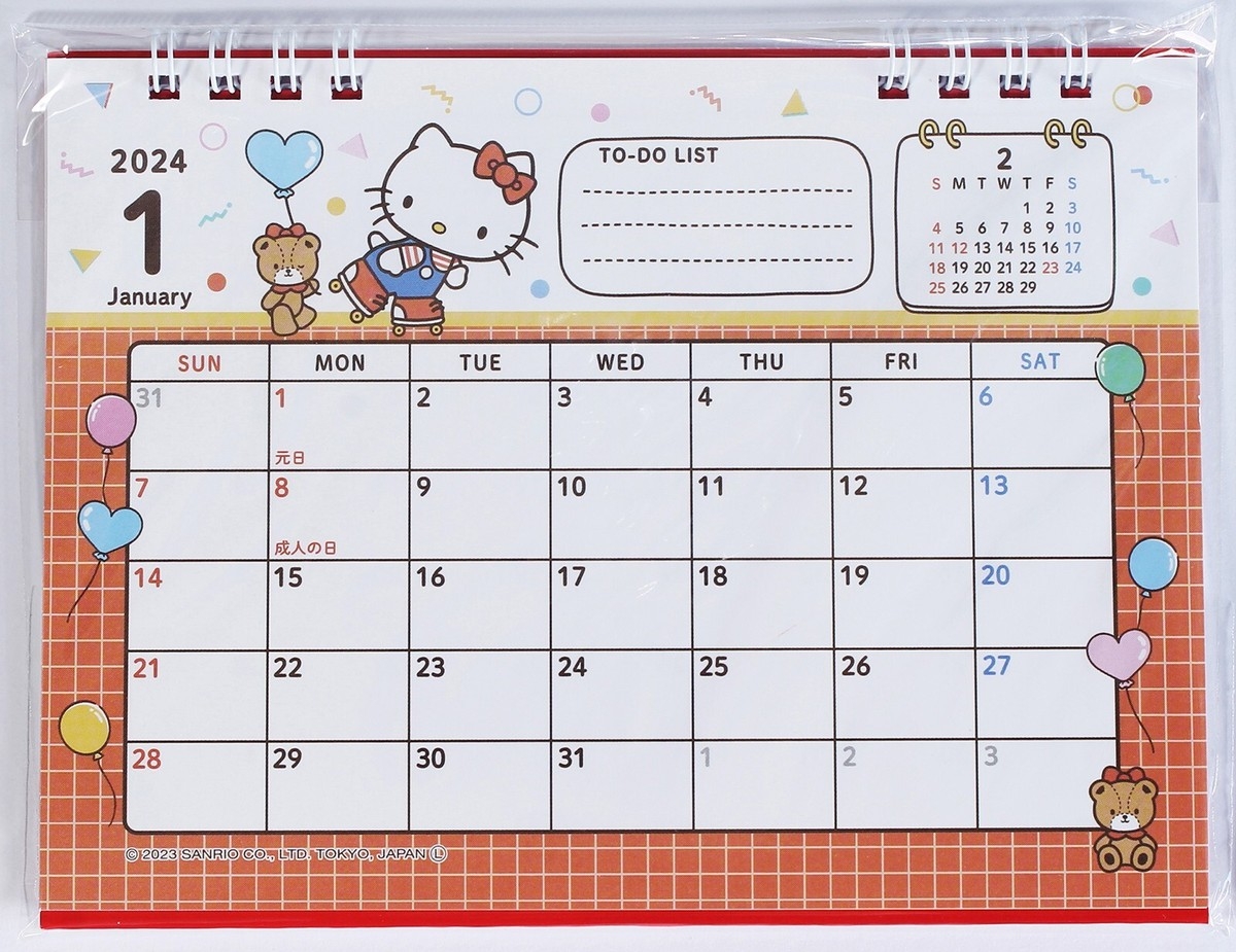 Sanrio Desktop Ring Calendar 2024 Hello Kitty Made In Japan For Sale Online EBay