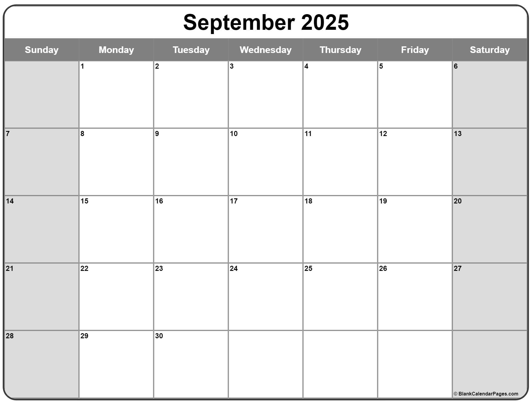 August September Calendar 2025