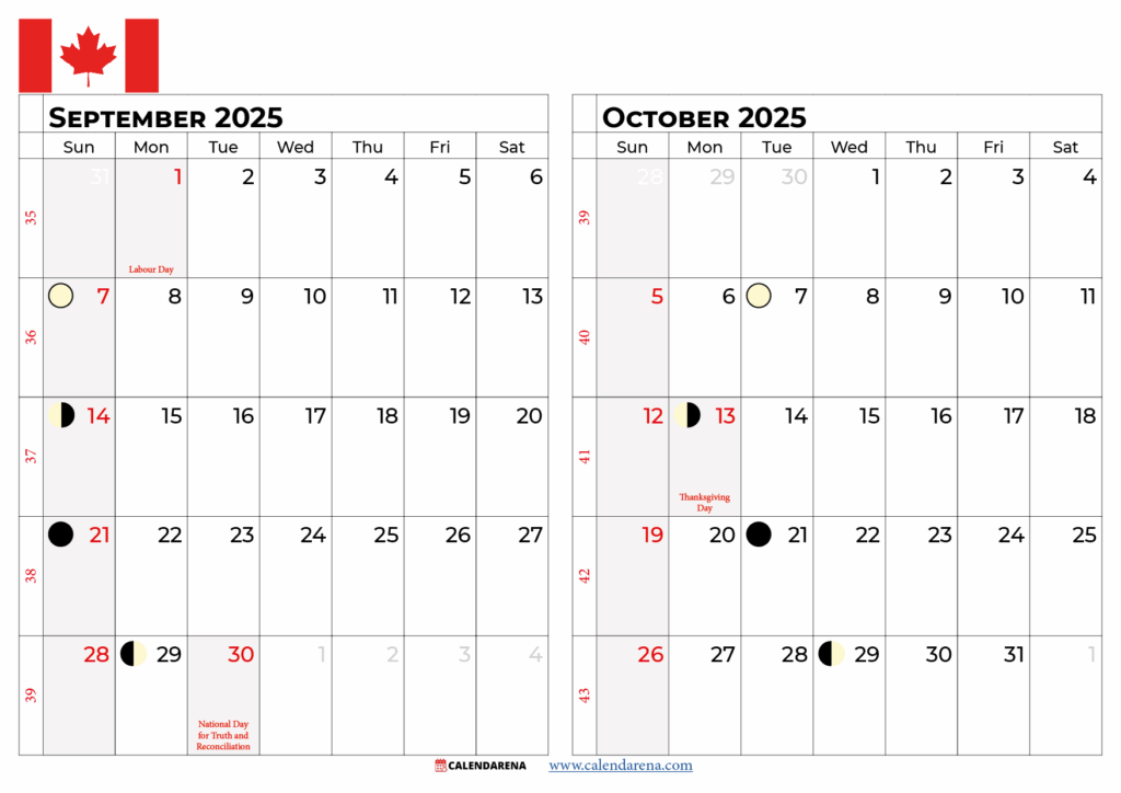 September 2025 Calendar With Holidays Canada