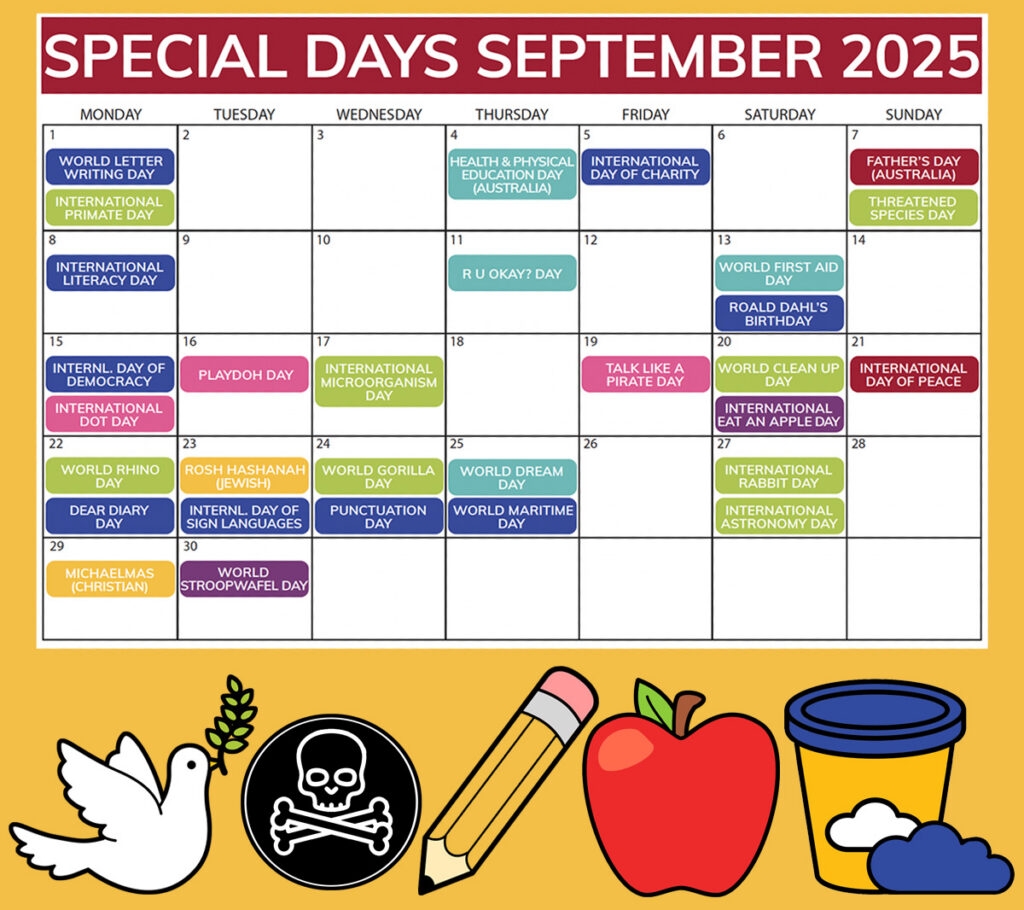 September 2025 Holidays Celebrations For The Classroom Calendar Childhood101