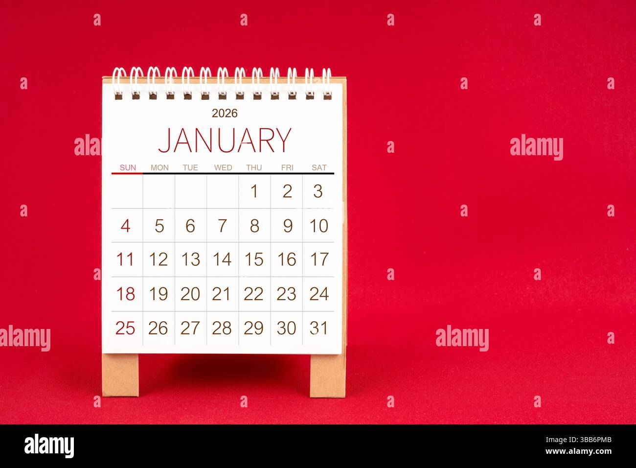 Simple 2026 Year Calendar Week Hi res Stock Photography And Images Alamy