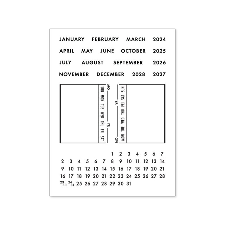 Stamps Never Ending Calendar Kerri Bradford Studio