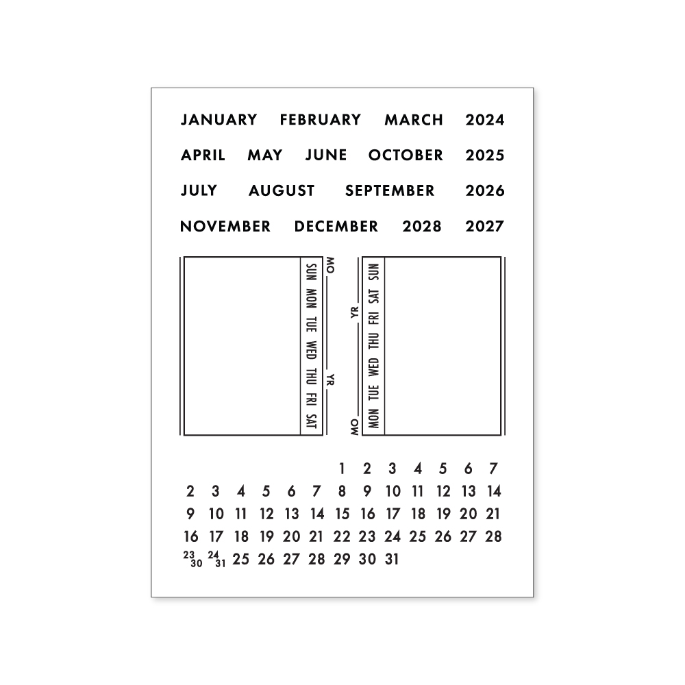 Stamps Never Ending Calendar Kerri Bradford Studio