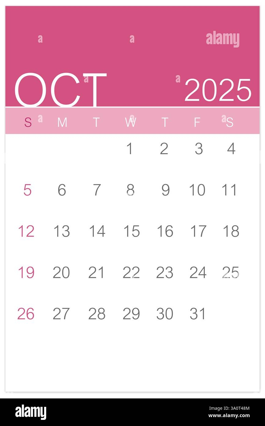 Vertical Of October 2025 Calendar Page For 2025 Year Isolated On White Background Saved Clipping Path Stock Photo Alamy Vertical Of October 2025 Calendar Page For 2025 Year Isolated On White Background Saved Clipping Path Stock Photo Alamy