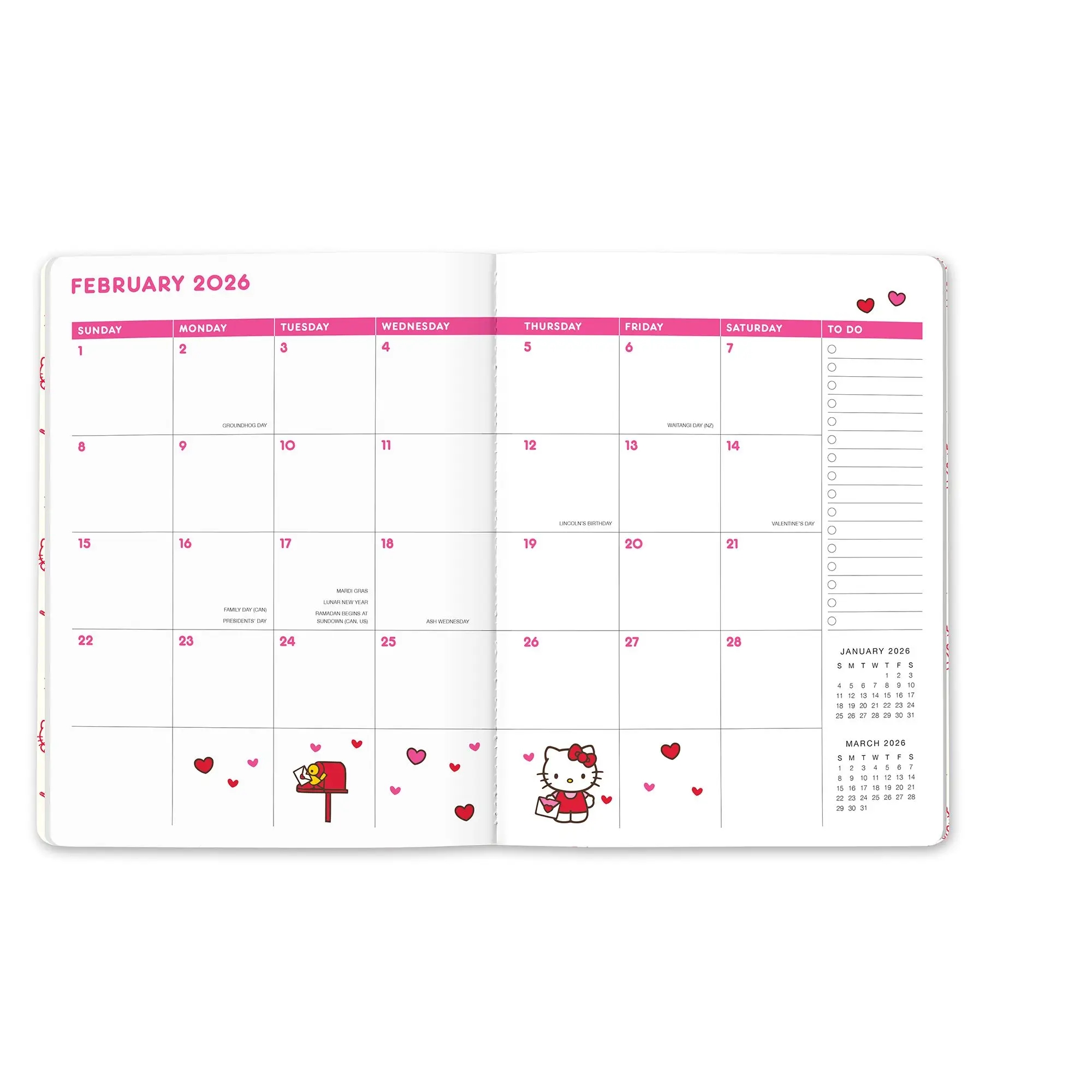 Wholesale 2026 Hello Kitty Playful Pink Just Right Monthly Planner For Your Store Faire