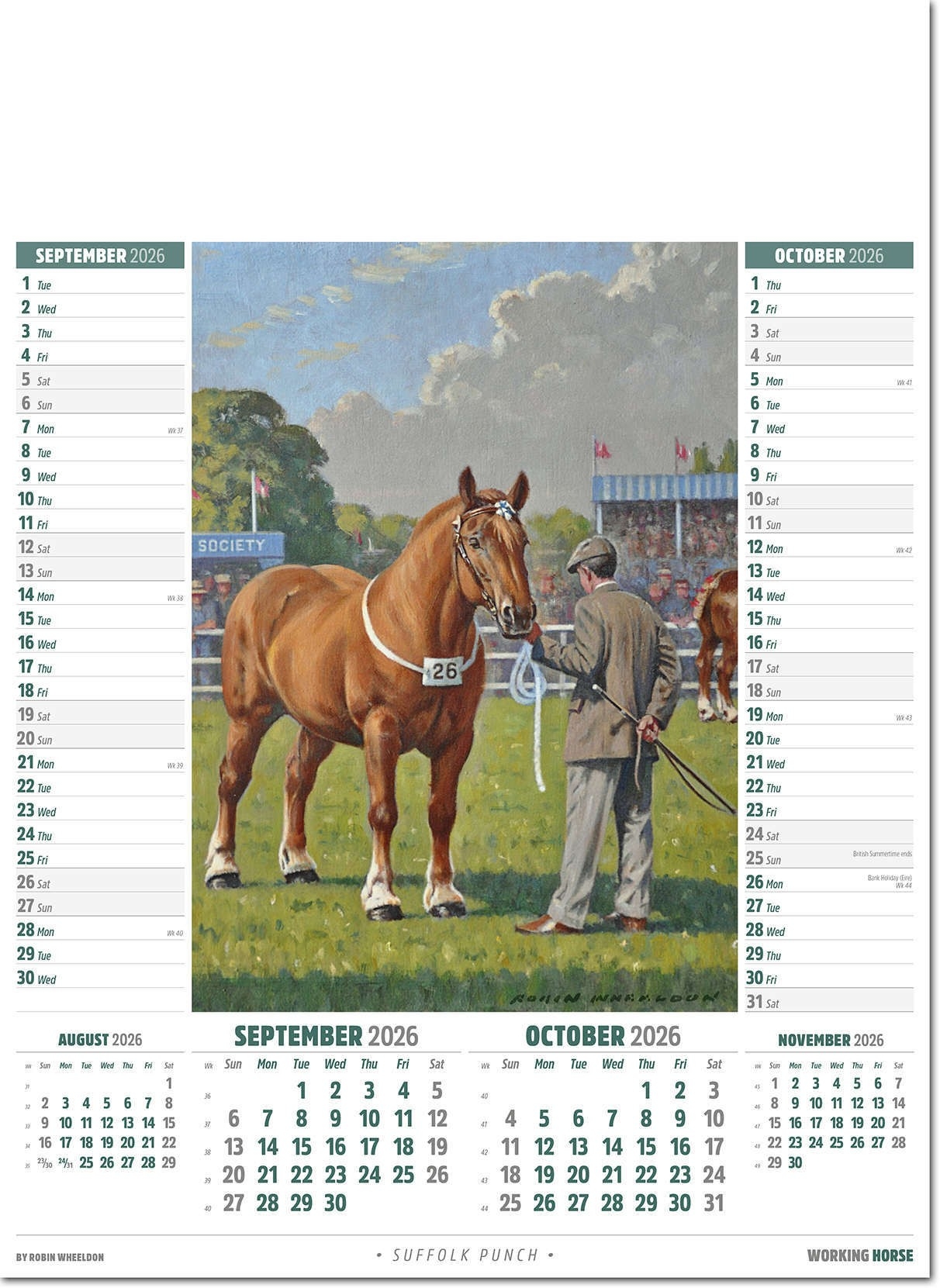 Working Horse Advertising Calendar 2026 Rose Calendars Working Horse Advertising Calendar 2026 Rose Calendars