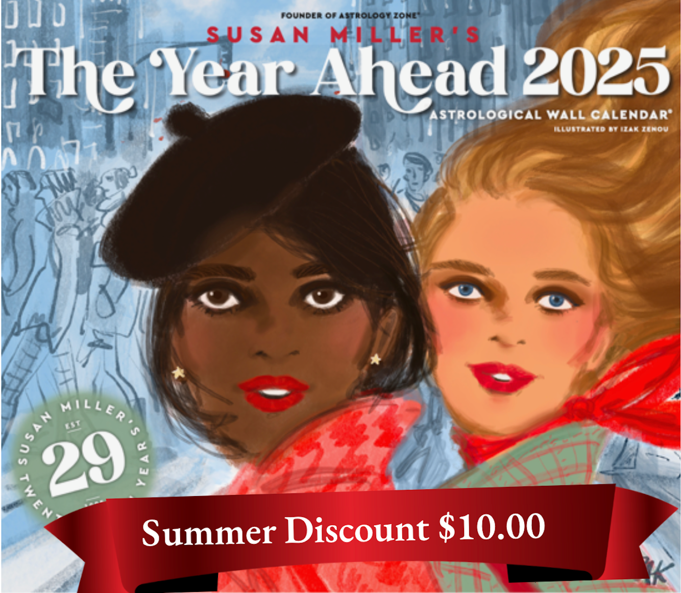 Year Ahead 2025 Astrological Wall Calendar Summer Discount Susan Miller Astrology Zone